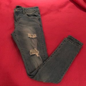 Lace distressed SKINNY JEANS !!! WORN ONCE !!!
